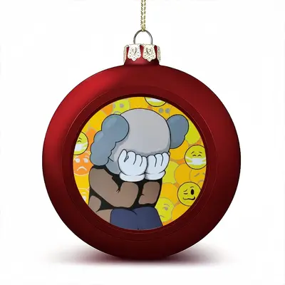 Dont Worry - Kaws Kaws Blackout Poster Emoji Allrightsreserved Christmas Ball (Small)