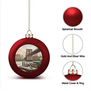 Brooklyn Bridge In Oil Christmas Ball (Small)