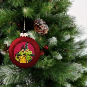 Green Alien Wizard Christmas Ball (Small)