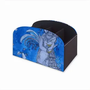 Drawing Ink - Blue Diva Remote Control Storage Box (Leather)