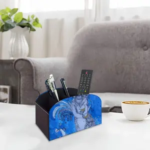 Drawing Ink - Blue Diva Remote Control Storage Box (Leather)