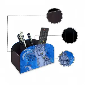 Drawing Ink - Blue Diva Remote Control Storage Box (Leather)