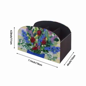 Blue Vase Remote Control Storage Box (Leather)