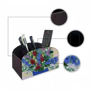 Blue Vase Remote Control Storage Box (Leather)