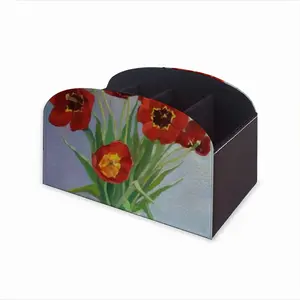 Tulips Remote Control Storage Box (Leather)