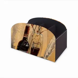 Still Life With Wine Remote Control Storage Box (Leather)