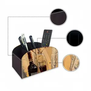 Still Life With Wine Remote Control Storage Box (Leather)