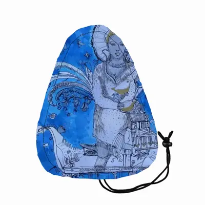 Drawing Ink - Blue Diva Bicycle Seat Rain Cover Cushion