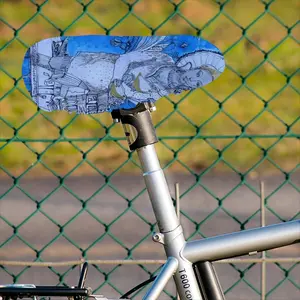 Drawing Ink - Blue Diva Bicycle Seat Rain Cover Cushion