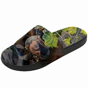 Men Sunny Ceramic Tableware And Leaves Still Life Slip On Slippers