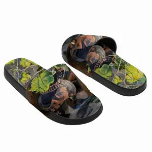 Men Sunny Ceramic Tableware And Leaves Still Life Slip On Slippers