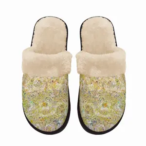 Men Peace Flowers Freedom Happiness Fuzzy Slippers