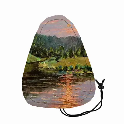 Sunset Pond With Sun Reflection Bicycle Seat Rain Cover Cushion