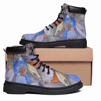 Men Heart Of Butterfly Mid Top Boots