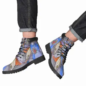 Men Heart Of Butterfly Mid Top Boots