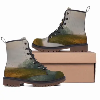 Men Atmospheric Landscape Leather Work Boots