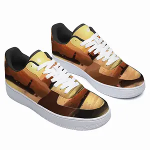 Men Gold Sea Sunset Low Top Shoes