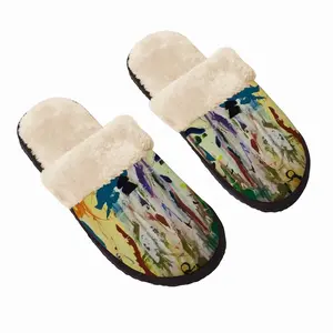 Men Mythological Garden Fuzzy Slippers