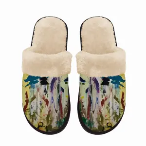 Men Mythological Garden Fuzzy Slippers