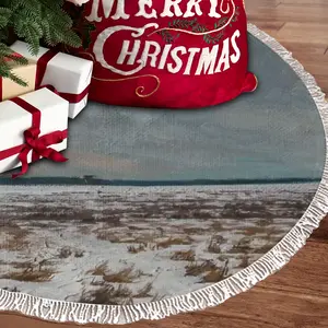 Winter Field Tassel Tree Skirt