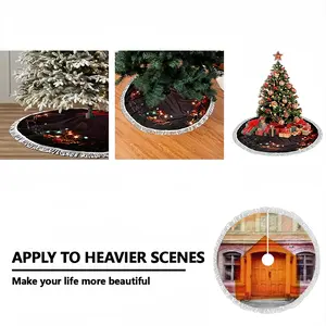 Orange Entrance Tassel Tree Skirt