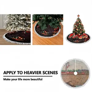 Coney Island In Oil Tassel Tree Skirt