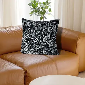 Flowers Linen Throw Pillow (Multi-Size)