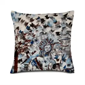 At The Autumn Park Linen Throw Pillow (Multi-Size)