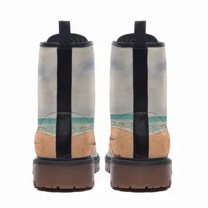 Men Sailboat On Miami Beach Leather Work Boots