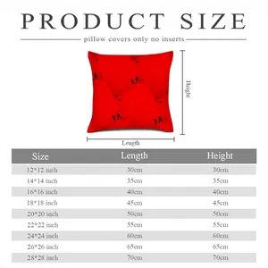 Deep Red (Decomposition) Linen Throw Pillow (Multi-Size)