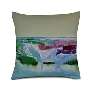 Water Falling Linen Throw Pillow (Multi-Size)