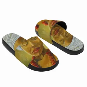 Men Woman With Red Necklace Slip On Slippers