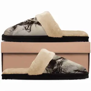 Men Ashanti Portrait Fuzzy Slippers