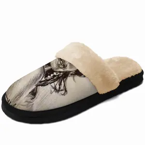 Men Ashanti Portrait Fuzzy Slippers