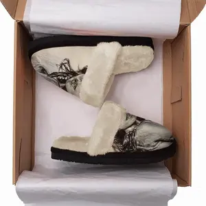 Men Ashanti Portrait Fuzzy Slippers