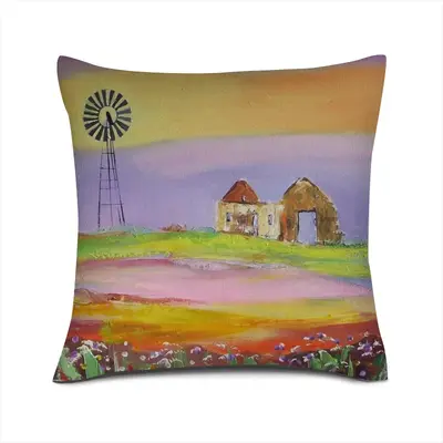 Windmill Linen Throw Pillow (Multi-Size)