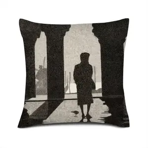 Anticipation Of A Moment Linen Throw Pillow (Multi-Size)