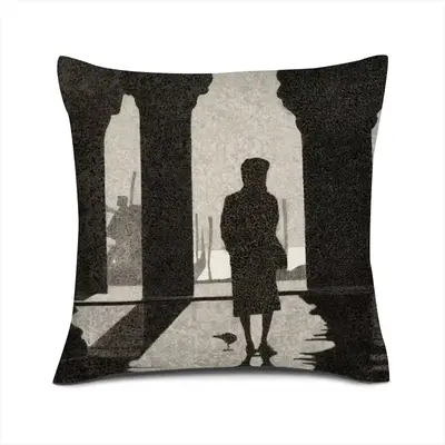 Anticipation Of A Moment Linen Throw Pillow (Multi-Size)