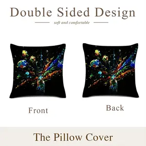 Dancing Cells K Linen Throw Pillow (Multi-Size)