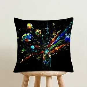 Dancing Cells K Linen Throw Pillow (Multi-Size)