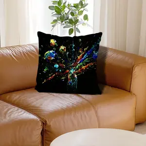 Dancing Cells K Linen Throw Pillow (Multi-Size)