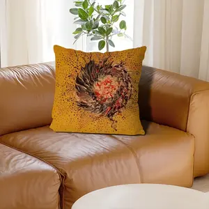 Cellular Universe Q Linen Throw Pillow (Multi-Size)