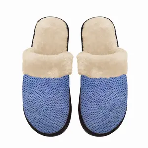 Men Blue-Purple Fuzzy Slippers