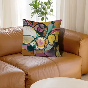 Vibrant Linen Throw Pillow (Multi-Size)