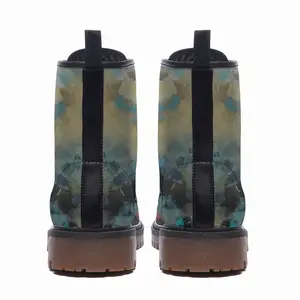 Men Flower Storm Leather Work Boots