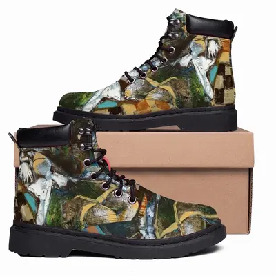 Men Short Trash Mid Top Boots