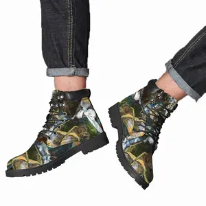 Men Short Trash Mid Top Boots