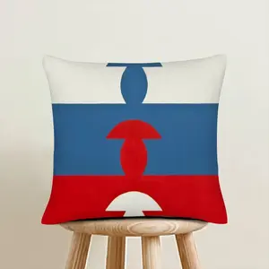 Flag 3 Linen Throw Pillow (Multi-Size)