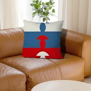 Flag 3 Linen Throw Pillow (Multi-Size)