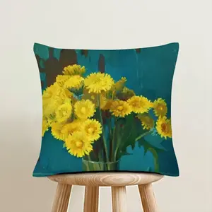 Dandelions Linen Throw Pillow (Multi-Size)